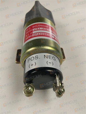 Harga bagus Excavator Mesin Diesel Berhenti Solenoid Valve, 24V Diesel Fuel Shut Off Solenoid Valve 1751-2467UIB1S5A on line