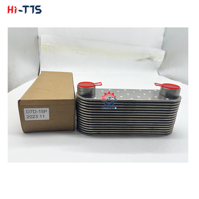 D7D-15P Oil Cooler Core Untuk Excavator suku cadang