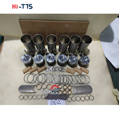 DE12 Mesin Excavator Bagian Nama Silinder Liner Kit Lengkap Dengan Liner Piston Ring Valves Bushing Full Gasket Kit
