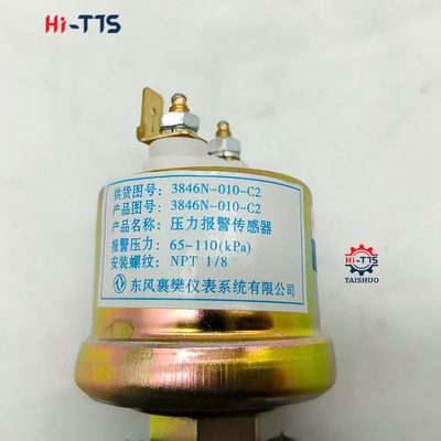Sensor Tekanan Minyak katup solenoid dua kaki 3846N-010-C2 622333 Untuk Excavator