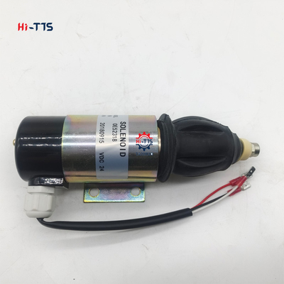 Harga bagus 0E52318 Katup Solenoid Excavator 24V Tutup Katup Solenoid on line