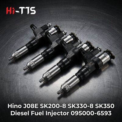 Harga bagus Injektor Bahan Bakar 095000-6593 untuk Ekskavator Perayap Hino J08E untuk Mesin SK200-8 SK330-8 SK350 on line