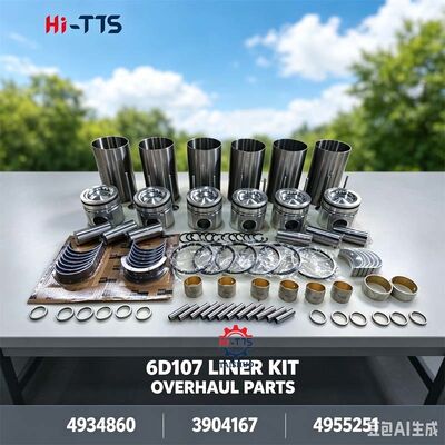 Bagian Mesin Konstruksi 4934860 4955251 3904167 3802070 4893693 3941476 3940059 4955229 3943450 untuk Excavator 6D107 LINER KIT OVERHAUL PARTS