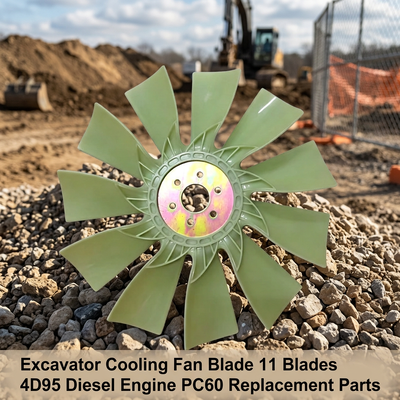 Excavator Cooling Fan Blade 11 Blades Fit OE 600-625-7520 4D95 Mesin Diesel PC60 suku cadang dalam stok