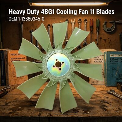 Isuzu 4BG1 11-Blade Cooling Fan untuk Hitachi ZX120 ZX110 Excavator OEM 1-13660345-0 8-97161599-0 Penggantian
