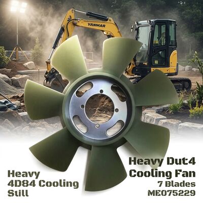 Kipas Pendingin Mesin Excavator Mini Heavy Duty 7 Bilah 4 Lubang ME075229 4D84 Yanmar PC40 PC40-7 Suku Cadang Konstruksi Pertamanan