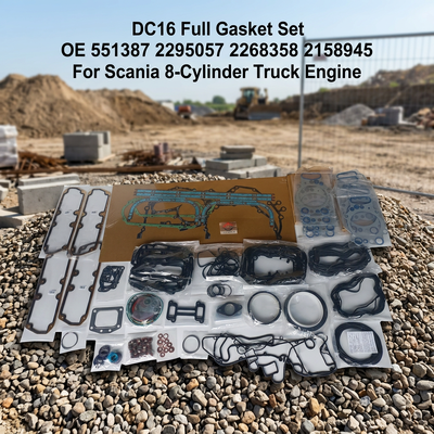 Kit Paking Lengkap Mesin Diesel 8 Silinder DC16 OE 551387 2295057 2268358 2158945 Set Paking Penggantian Overhaul Truk