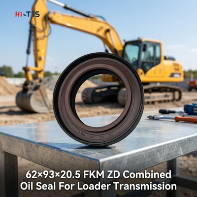 Segel Oli Rangka Ganda Pegas Ganda FKM ZD62×93×20.5 untuk Bagian Pengganti Segel Poros Transmisi Gearbox Mini Loader