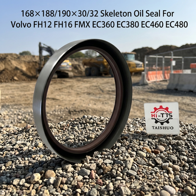 Seal Oli Poros Radial Rangka 168×188/190×30/32 Armada Campuran Pengganti Universal Untuk Mesin Konstruksi FH12 FMX EC360 EC480 Suku Cadang Purnajual