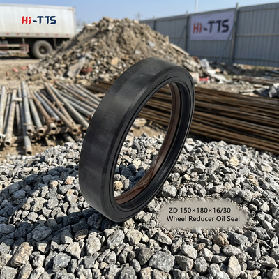 ZD 150×180×16/30 Segel Oli Rangka Ganda Pegas Ganda Persegi Panjang Cocok untuk CG30B CG930 ZL30B-II ZL30E CG932H LW300F/KV CLG830 LG833 XG930 LG930 SEM630 Segel Pengganti Peredam Roda Loader