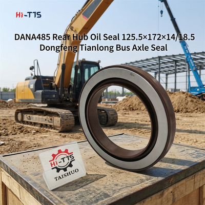 DANA 485 Segel Minyak Hub Belakang OE 3104081-ZM01A Ukuran 125.5×172×14/18.5 Untuk Dongfeng Tianlong Tianjin Truk Berat & Bus Penumpang Segel Penggantian Poros Belakang